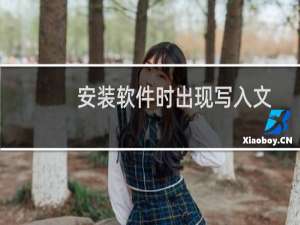 安装软件时出现写入文件错误的解决方案