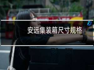 安远集装箱尺寸规格