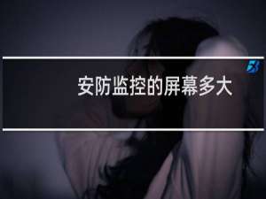 安防监控的屏幕多大