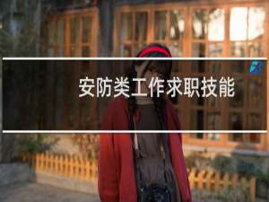 安防类工作求职技能