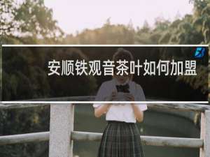 安顺铁观音茶叶如何加盟