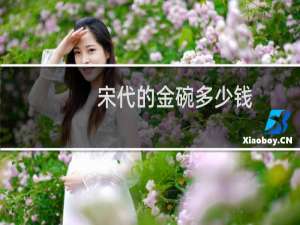 宋代的金碗多少钱