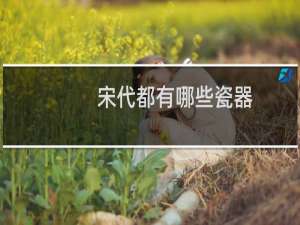 宋代都有哪些瓷器