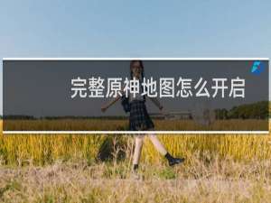 完整原神地图怎么开启