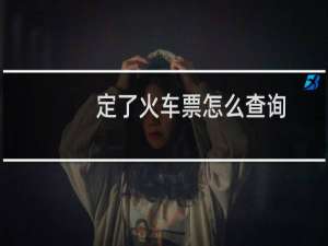 定了火车票怎么查询