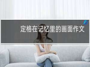 定格在记忆里的画面作文