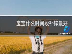 宝宝什么时间段补锌最好