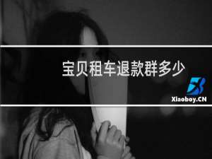 宝贝租车退款群多少