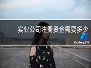 实业公司注册资金需要多少
