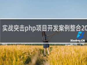 实战突击php项目开发案例整合 源码