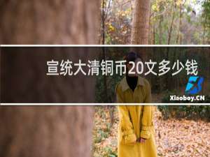 宣统大清铜币20文多少钱