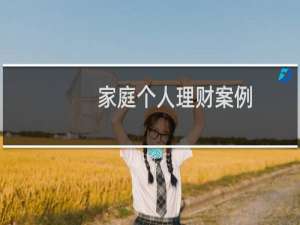家庭个人理财案例