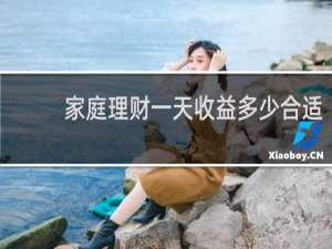 家庭理财一天收益多少合适