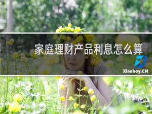 家庭理财产品利息怎么算