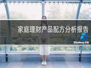 家庭理财产品配方分析报告