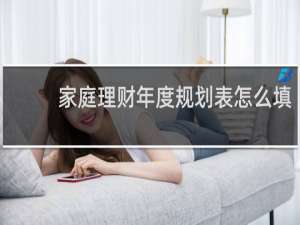 家庭理财年度规划表怎么填