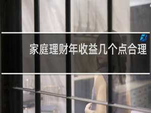 家庭理财年收益几个点合理