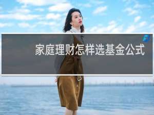 家庭理财怎样选基金公式