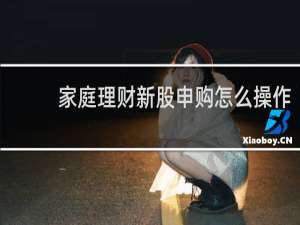 家庭理财新股申购怎么操作