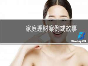 家庭理财案例或故事