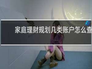 家庭理财规划几类账户怎么查