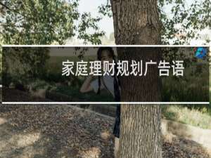 家庭理财规划广告语