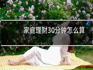 家庭理财30分钟怎么算