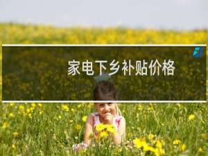 家电下乡补贴价格（家电下乡补贴）