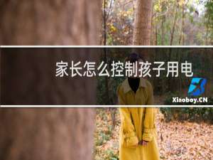 家长怎么控制孩子用电脑时间