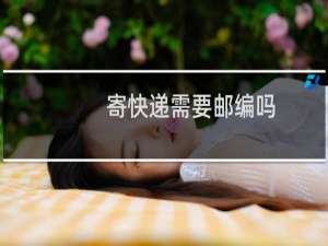 寄快递需要邮编吗