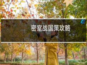 密室战国策攻略