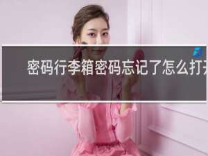 密码行李箱密码忘记了怎么打开