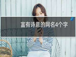 富有诗意的网名4个字