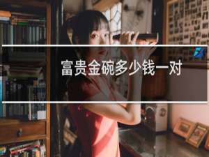 富贵金碗多少钱一对