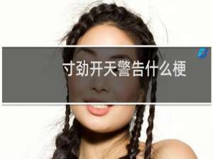 寸劲开天警告什么梗