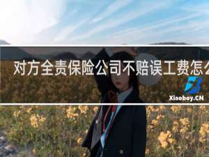 对方全责保险公司不赔误工费怎么办