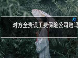 对方全责误工费保险公司赔吗