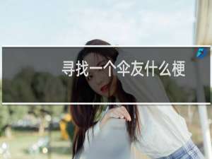 寻找一个伞友什么梗？寻找一个伞友是什么意思什么梗