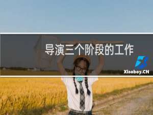 导演三个阶段的工作