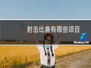 射击比赛有哪些项目