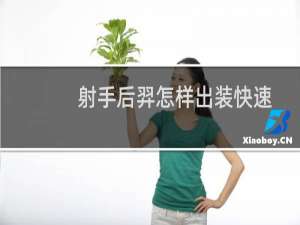 射手后羿怎样出装快速
