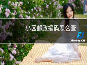 小区邮政编码怎么查