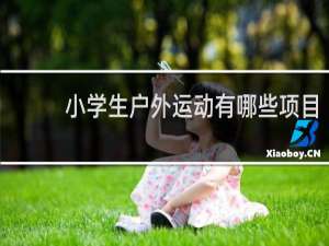 小学生户外运动有哪些项目