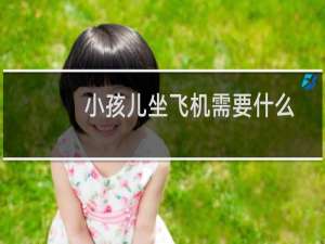 小孩儿坐飞机需要什么