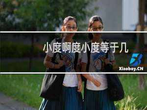 小度啊度小度等于几