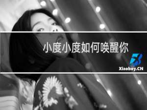 小度小度如何喚醒你