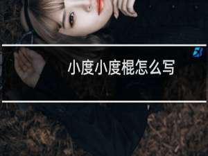 小度小度棍怎么写