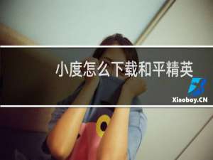 小度怎么下载和平精英(小度怎么下载和平精英的教程)