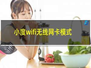 小度wifi无线网卡模式