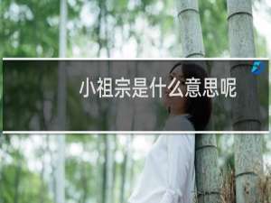 小祖宗是什么意思呢（“小祖宗”是什么意思）